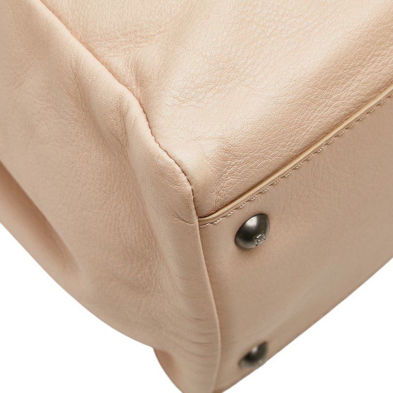 フェンディ ピーカブー ラージ ハンドバッグ ショルダーバッグ 2WAY 8BN210 ピンクベージュ レザー レディース FENDI 【中古】