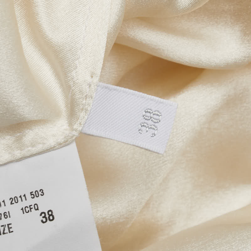プラダ レース 花柄 ノースリーブワンピース サイズ：38 ホワイト コットン レディース PRADA 【中古】