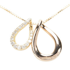 K18YG イエローゴールド ダイヤ ペンダントネックレス レディース 【中古】