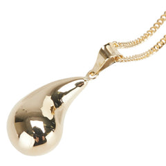 K18YG イエローゴールド 雫 モチーフ ネックレス レディース 【中古】