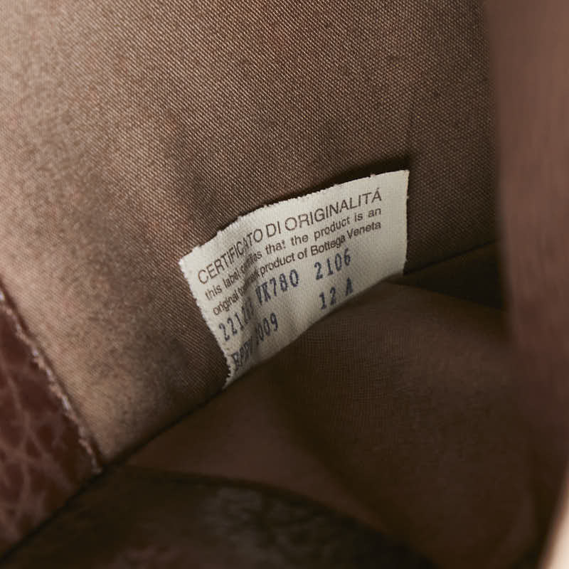 ボッテガヴェネタ イントレチャート ビジネスバッグ ブリーフケース ブラウン レザー メンズ BOTTEGAVENETA 【中古】
