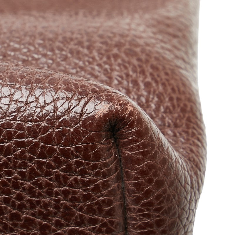ボッテガヴェネタ イントレチャート ビジネスバッグ ブリーフケース ブラウン レザー メンズ BOTTEGAVENETA 【中古】