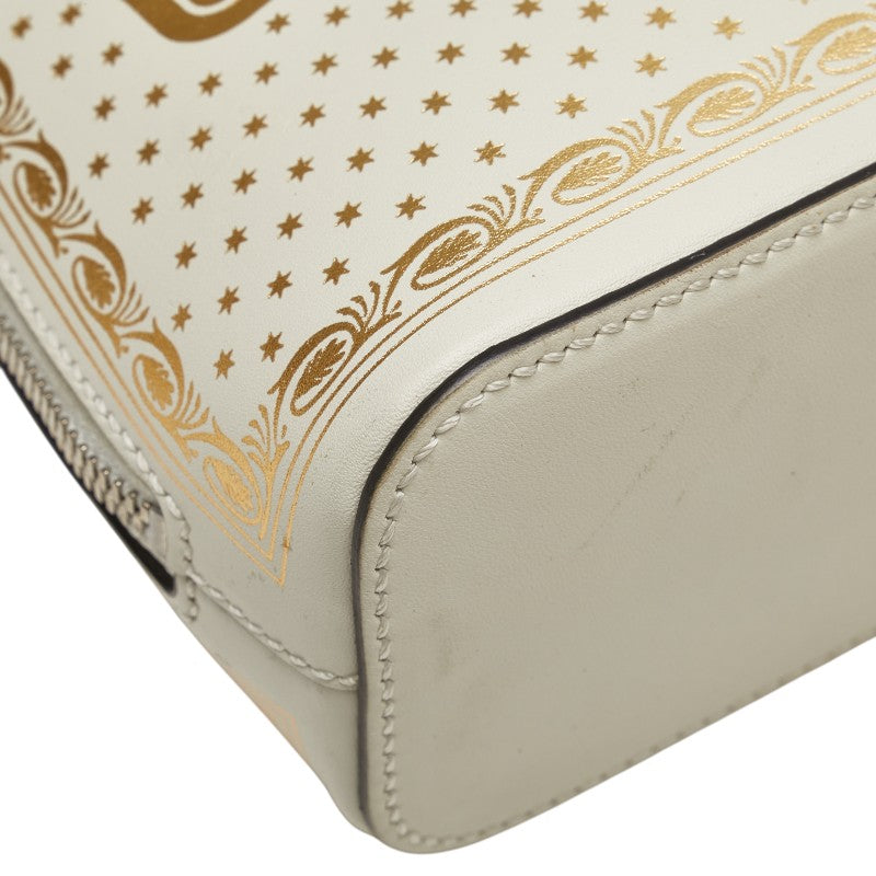 グッチ × SEGA 星 スター モチーフ ショルダーバッグ 511189 ホワイト ゴールド レザー レディース GUCCI 【中古】