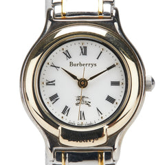 バーバリー 腕時計 GN-4-S クオーツ ホワイト文字盤 ステンレススチール メッキ レディース BURBERRY 【中古】