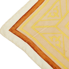 ディオール 船 ヨット モチーフ スカーフ ブラウン ブルー マルチカラー シルク レディース Dior 【中古】