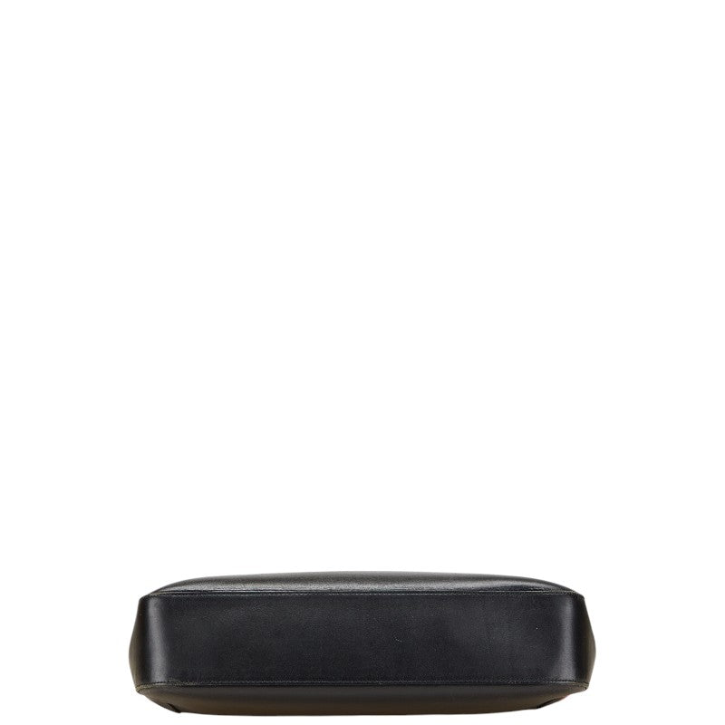 グッチ シェリーライン トートバッグ ハンドバッグ 73983 ブラック レザー レディース GUCCI 【中古】