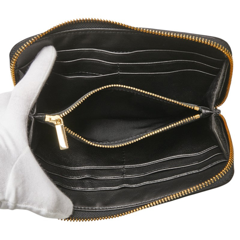 トリーバーチ トリーバーチ 長財布 ブラック レザー レディース Tory Burch 【中古】