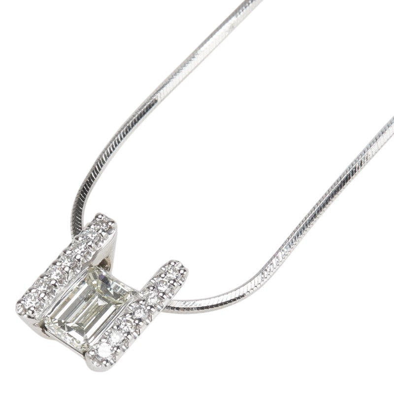 Pt900 プラチナ Pt850 プラチナ ダイヤ0.581ct ダイヤ0.12ct ペンダントネックレス レディース 【中古】