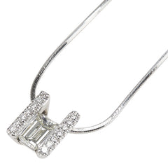 Pt900 プラチナ Pt850 プラチナ ダイヤ0.581ct ダイヤ0.12ct ペンダントネックレス レディース 【中古】