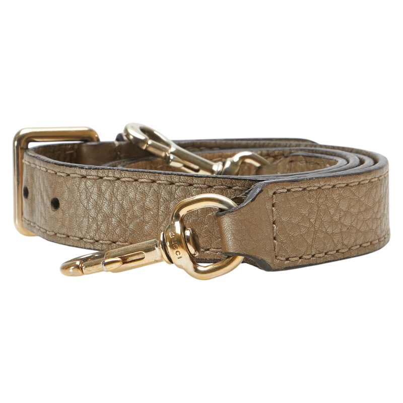 グッチ ショルダーストラップ ゴールド レザー メッキ レディース GUCCI 【中古】