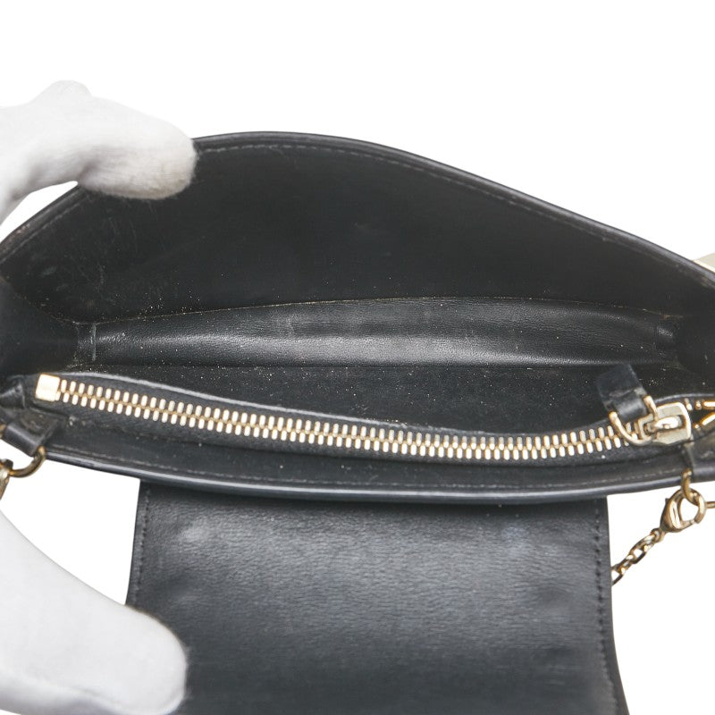 ヴァレンティノ ロックスタッズ チェーン ショルダーバッグ ブラック レザー レディース VALENTINO 【中古】