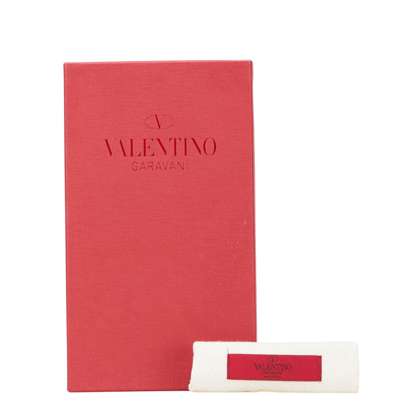 ヴァレンティノ ロックスタッズ チェーン ショルダーバッグ ブラック レザー レディース VALENTINO 【中古】