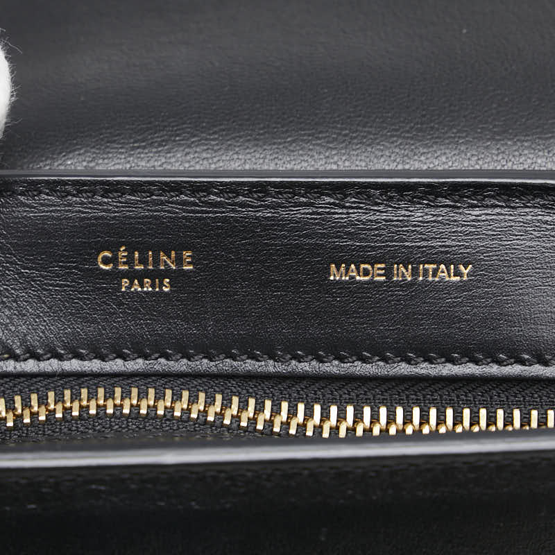 セリーヌ トラペーズ ハンドバッグ ショルダーバッグ 2WAY ブラック ブラウン レザー パイソン レディース CELINE 【中古】