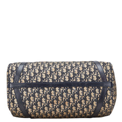 ディオール トロッター ハンドバッグ ミニボストンバッグ ベージュ ネイビー キャンバス レザー レディース Dior 【中古】