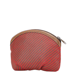 グッチ オールドグッチ ポーチ ブラウン レッド PVC レザー レディース GUCCI 【中古】