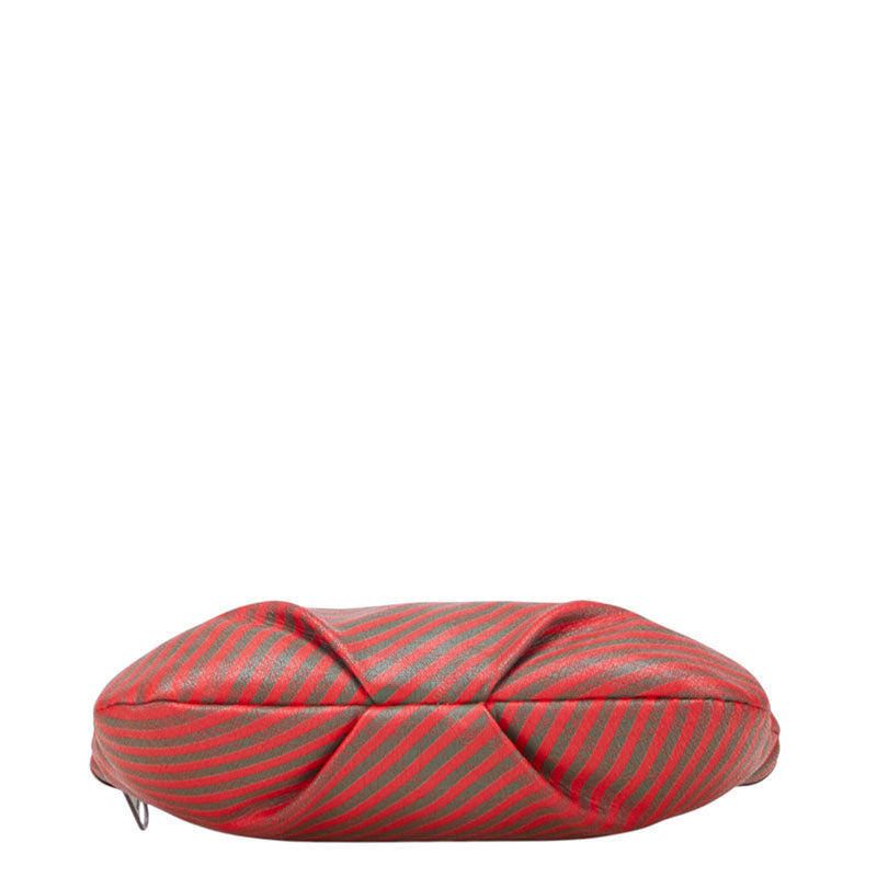 グッチ オールドグッチ ポーチ ブラウン レッド PVC レザー レディース GUCCI 【中古】