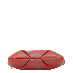 グッチ オールドグッチ ポーチ ブラウン レッド PVC レザー レディース GUCCI 【中古】