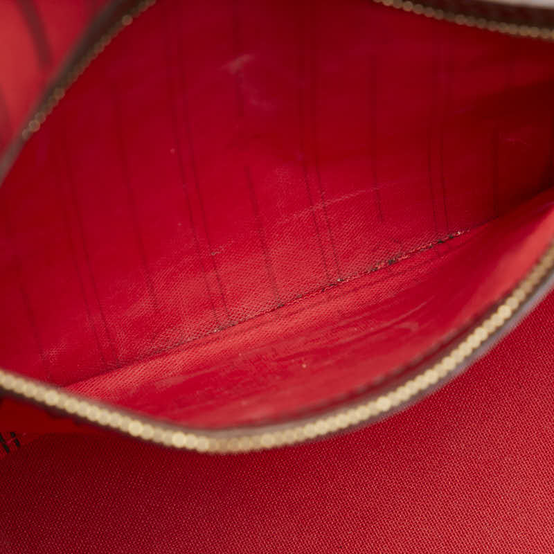 ルイ ヴィトン ダミエ ネヴァーフルPM ハンドバッグ トートバッグ N51109 ブラウン PVC レザー レディース LOUIS VUITTON 【中古】