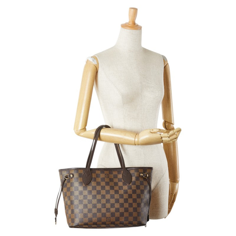 ルイ ヴィトン ダミエ ネヴァーフルPM ハンドバッグ トートバッグ N51109 ブラウン PVC レザー レディース LOUIS VUITTON 【中古】