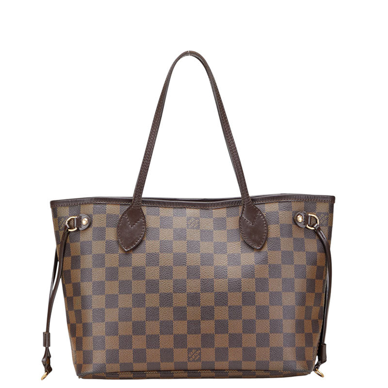 ルイ ヴィトン ダミエ ネヴァーフルPM ハンドバッグ トートバッグ N51109 ブラウン PVC レザー レディース LOUIS VUITTON 【中古】
