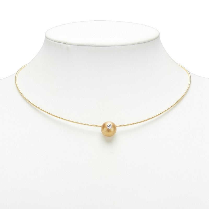 K18YG イエローゴールド ダイヤ0.18ct 1P ペンダントネックレス レディース 【中古】