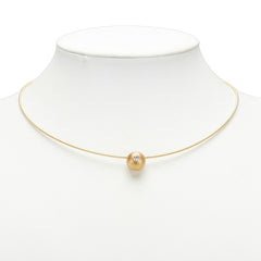 K18YG イエローゴールド ダイヤ0.18ct 1P ペンダントネックレス レディース 【中古】