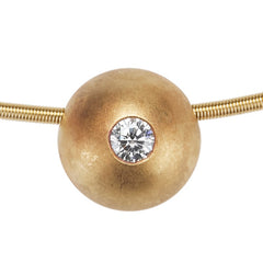 K18YG イエローゴールド ダイヤ0.18ct 1P ペンダントネックレス レディース 【中古】