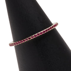 K18YG イエローゴールド ルビー0.35ct エタニティ リング 指輪 レディース 11号 【中古】