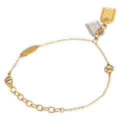 ルイ ヴィトン ブレスレット ナノグラム ブレスレット M63142 ゴールド シルバー メッキ レディース LOUIS VUITTON 【中古】