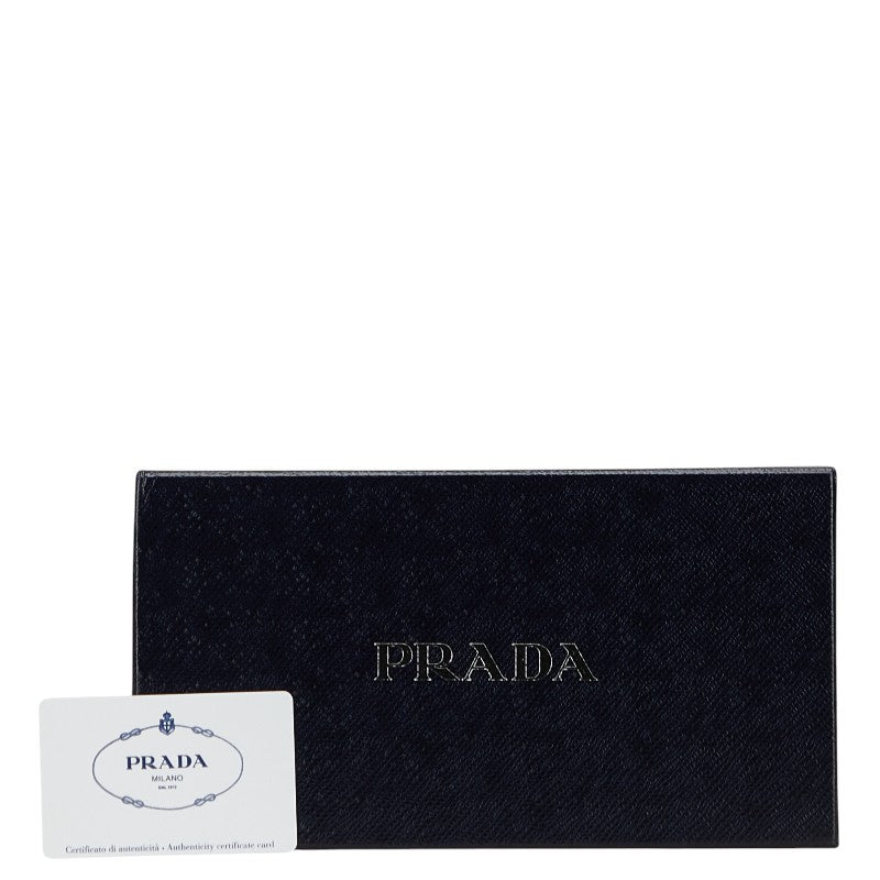 プラダ ロゴ 長財布 1ML506 ベージュ サフィアーノレザー レディース PRADA 【中古】