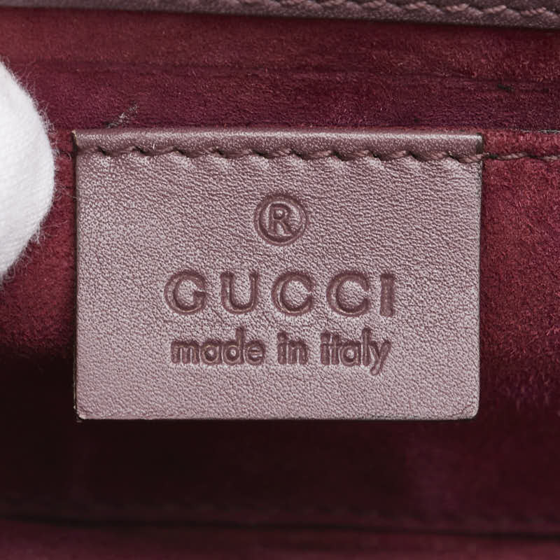 グッチ レディロック クラッチバッグ 331825 ワインレッド シルバー レザー レディース GUCCI 【中古】