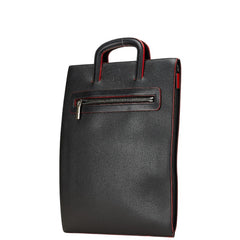 クリスチャンルブタン トリックトラック スパイクスタッズ クラッチバッグ トートバッグ ブラック レザー メンズ Christian Louboutin 【中古】