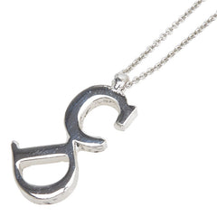 ディオール CDロゴ ネックレス シルバー メタル レディース Dior 【中古】