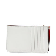 クリスチャンルブタン パンチング 小銭入れ カードケース ホワイト レザー レディース Christian Louboutin 【中古】