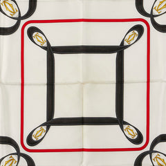 カルティエ 総柄 スカーフ レッド マルチカラー レディース CARTIER 【中古】