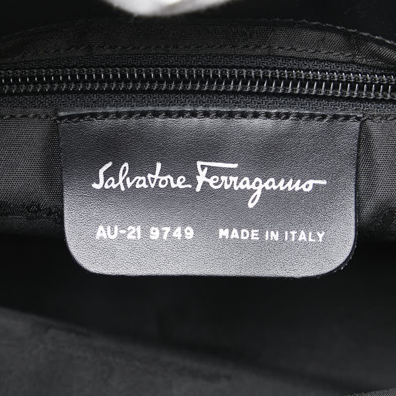 サルヴァトーレフェラガモ スポーツ ワンショルダーバッグ ハンドバッグ ブラック ナイロン レザー レディース Salvatore Ferragamo 【中古】