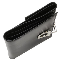 サルヴァトーレフェラガモ ガンチーニ 二つ折り財布 ブラック レザー レディース Salvatore Ferragamo 【中古】