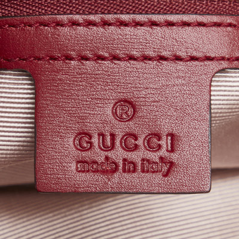 グッチ GGマーモント アリー ショルダーバッグ 550129 レッド ブラック レザー レディース GUCCI 【中古】