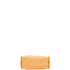 シャネル ココマーク ドーヴィル チェーン ハンドバッグ ショルダーバッグ 2WAY オレンジ キャンバス レザー レディース CHANEL 【中古】