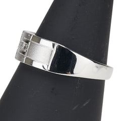 Pt900 プラチナ ダイヤ0.07ct クロス リング 指輪 レディース 18号 【中古】