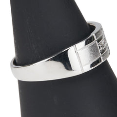 Pt900 プラチナ ダイヤ0.07ct クロス リング 指輪 レディース 18号 【中古】