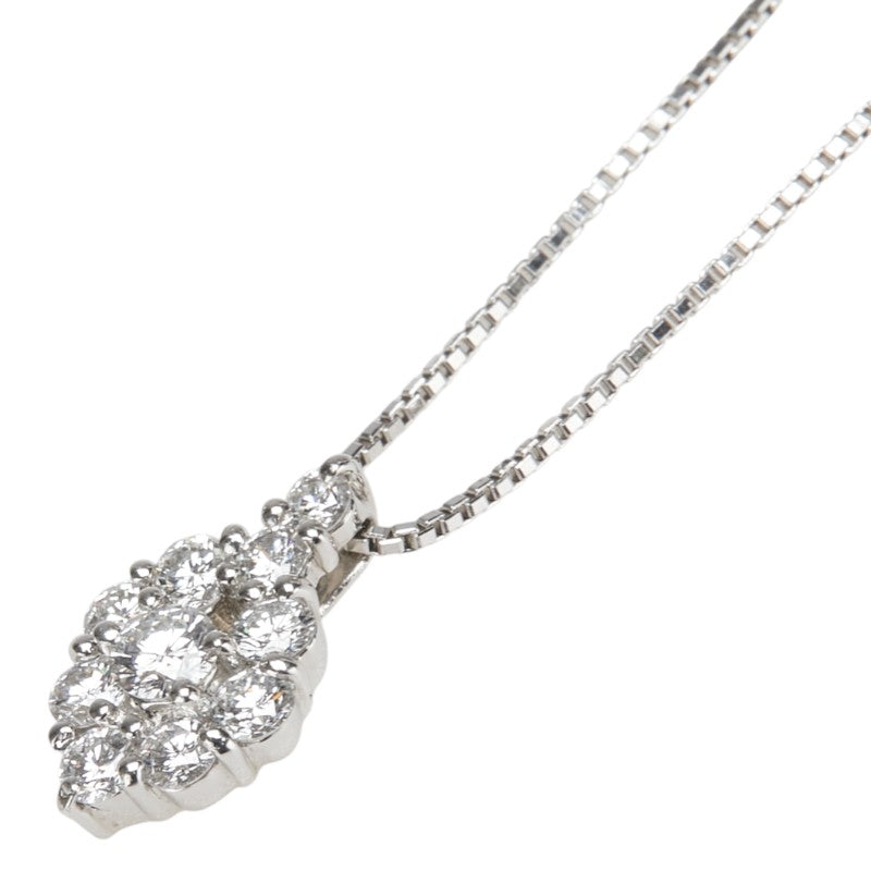 Pt1000 プラチナ Pt850 プラチナ ダイヤ0.52ct ペンダントネックレス レディース 【中古】