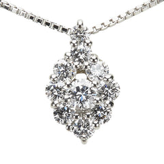 Pt1000 プラチナ Pt850 プラチナ ダイヤ0.52ct ペンダントネックレス レディース 【中古】