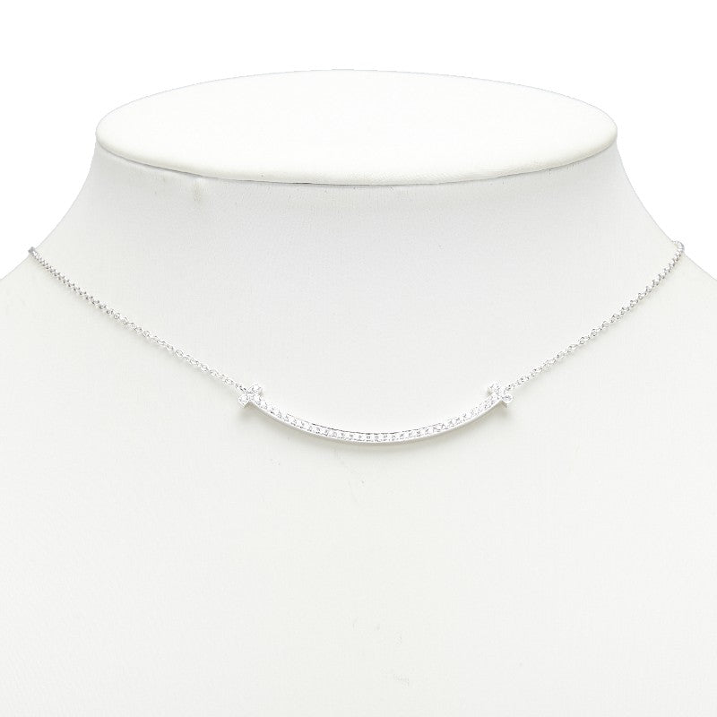 K18WG ホワイトゴールド ダイヤ0.36ct ライン ネックレス レディース 【中古】
