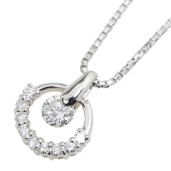 Pt900 プラチナ Pt850 プラチナ ダイヤ0.52ct 星の砂 ベネチアンチェーン ペンダントネックレス レディース 【中古】