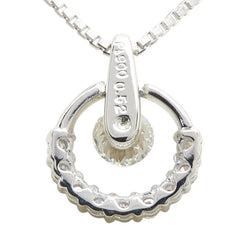 Pt900 プラチナ Pt850 プラチナ ダイヤ0.52ct 星の砂 ベネチアンチェーン ペンダントネックレス レディース 【中古】