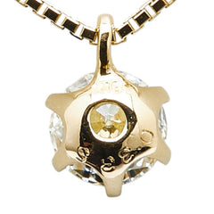 K18YG イエローゴールド ダイヤ0.335ct プチ ネックレス レディース 【中古】