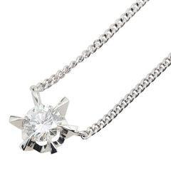 Pt900 プラチナ Pt850 プラチナ ダイヤ0.57ct プチ ペンダントネックレス レディース 【中古】