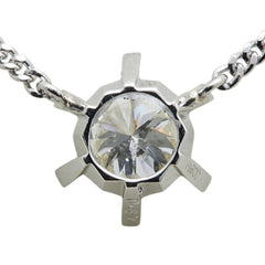 Pt900 プラチナ Pt850 プラチナ ダイヤ0.57ct プチ ペンダントネックレス レディース 【中古】