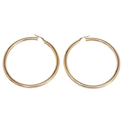 K18YG イエローゴールド フープ ピアス レディース 【中古】